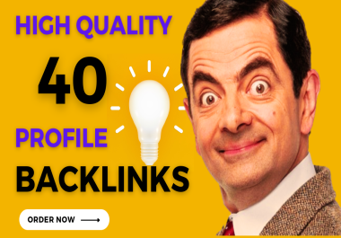 I will build Manually 40 High Quality Profile Backlinks White-hat SEO