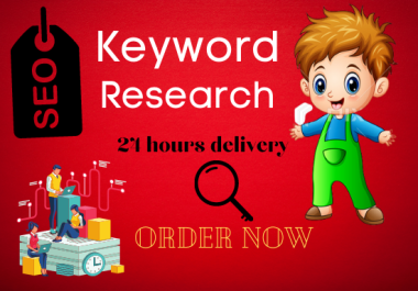 I will do 50 best keyword research for your site to rank top page and get organic traffics