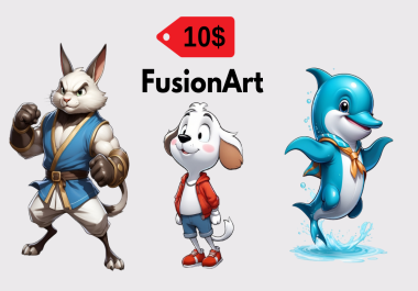 I will make any character,  cartoon and mascot you want