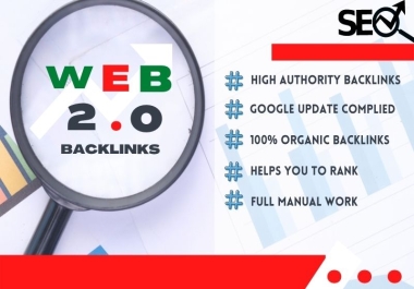 HQ 50 web 2.0 Backlinks for your website to rank the top