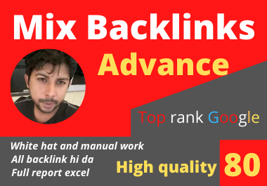 I will do 40 mix backlinks plan from high authority to boost your website top google top page