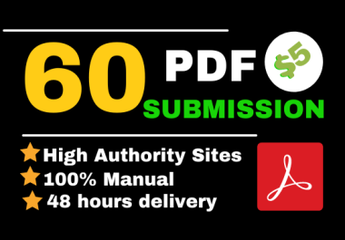 I will do 60 dofollow PDF Submission on High Authority sites