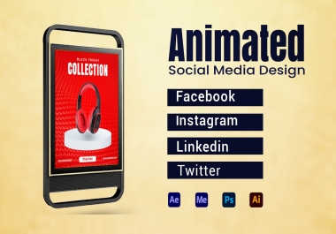 Creative animated social media,  gif banner,  banner design within 1 day