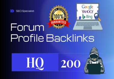 do 200 Quality forum posts for creating BACKLINKS for your website