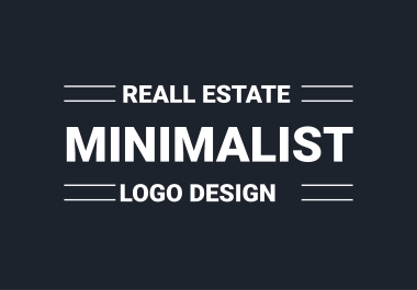 I will do real estate minimal logo design