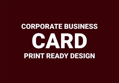 I will do minimalist,  corporate business card design