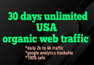 unlimited USA organic web traffic for 30 days