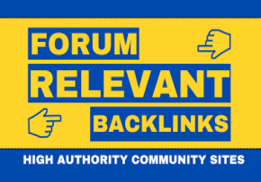 70 High Quality Forum Posts For You