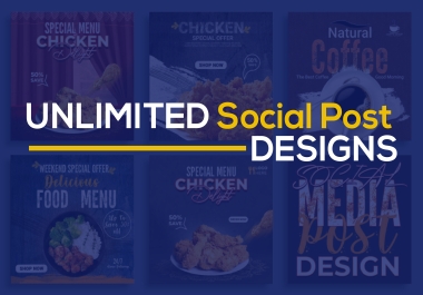 I will do unlimited social post designs