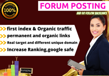 I will give you 40 forum on high authority forum sites