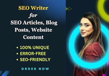 Professional Content Writer. I write SEO-friendly,  100 human,  and error-free content.