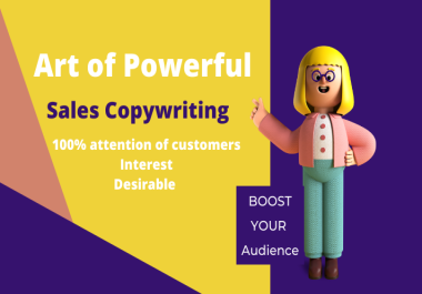 I will do high converting copywriting and sales copy
