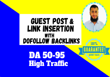 I will link insertion and publish your content on high da and high visitor blog with dofollow link
