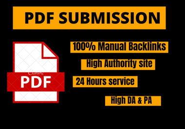 I will 100 PDF submission white hat SEO backlinks