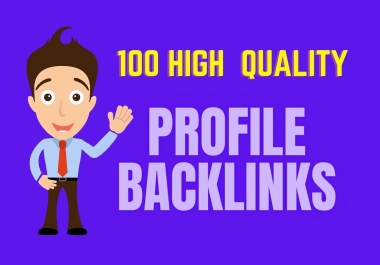 I will top 100 social profile creation with high authority backlinks da90
