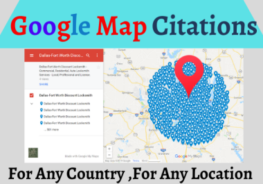 I will do 700 Google Map Citations for local business seo.