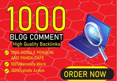 I will create 1000 manually dofollow blog comments SEO backlinks