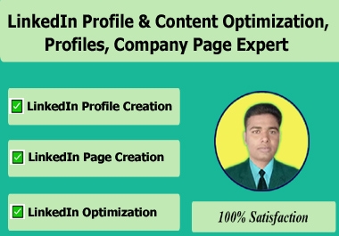 LinkedIn Profile & Content Optimization,  Profiles,  Company Page Expert