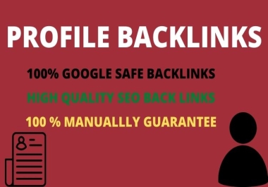 I will provide 60 high quality dofollow Profile Backlinks high traffic page.