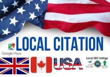 I will create top 350 USA UK CANADA local MAP citations