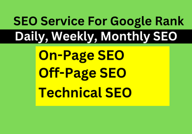 I will do daily,  weekly or monthly SEO service for any website to increase traffic and google rank