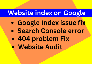 I will index any website on google,  search console error fix in 24 hour