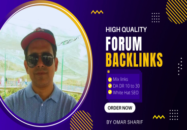 100 High Quality Forum Posting Backlinks
