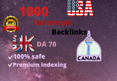 I will do 50 high quality dofollow USA UK Canada backlinks on high websites