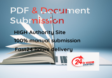 I will do 100 PPT,  PDF,  doc,  backlinks submission top document sharing site