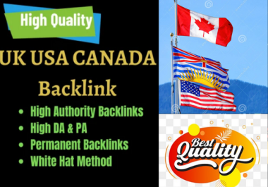 I will do 50 high quality dofollow USA UK Canada backlinks on high websites