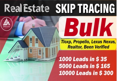 I Will Provide Bulk Skip Tracing For Real Estate Business Tloxp