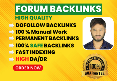 I will provide 30 forum posting backlinks through high authority sites