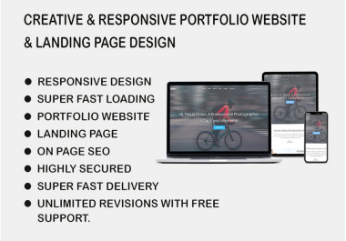 I will build personal portfolio website or landing page in 12 hr