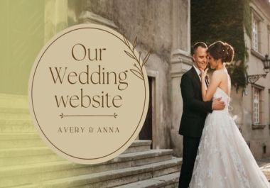 I will design a wedding website for your big day