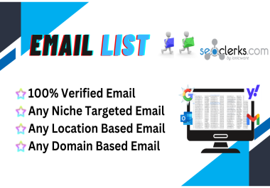 I will collect niche targeted email list for email marketing.