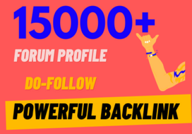 You will get 15000 Forum Profile SEO Backlinks