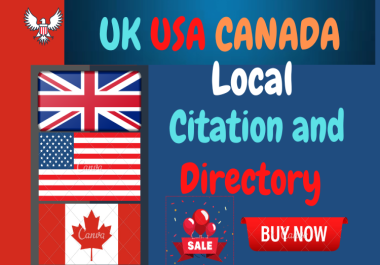 I will do 50 USA UK CANADA local citations and directory submission