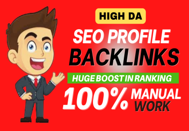 I will do high da 60 dofollow SEO profile backlinks