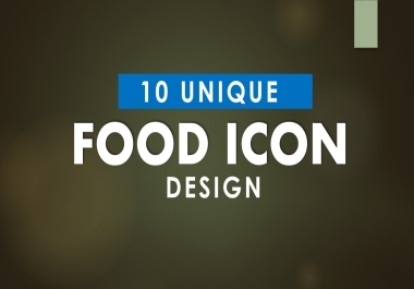 I will design simple and unique food icon