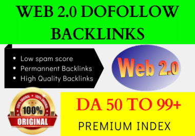 I will build 80 Web 2.0 backlinks on high DA sites quality dofollow unique contextual link building