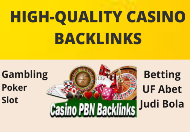 Powerful 80 PBN Casino,  Gambling,  Poker,  high Quality SEO Backlinks