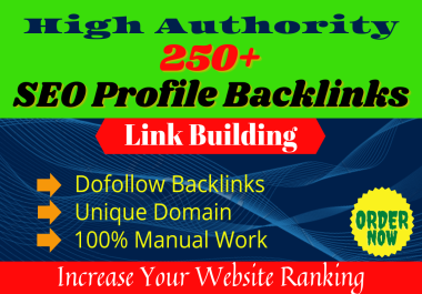 I will do 50 link building SEO profile backlinks