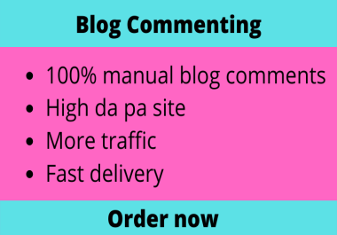 I will create 50 Blog Comments Manual