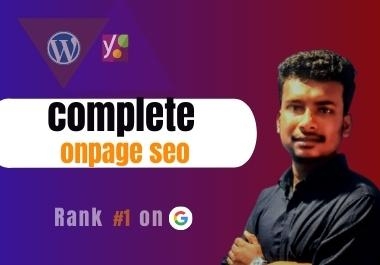 I will do complete on page seo for your wordpress site