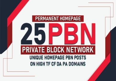 Create Premium 25 Pbn On High Metrics Backlink to boost your site
