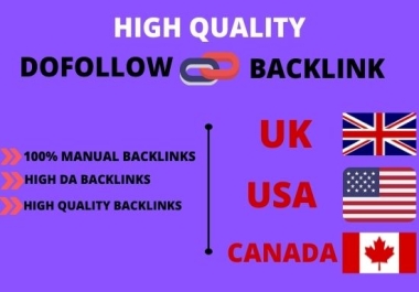 I will do 40 UK USA Canada dofollow backlinks on high quality site