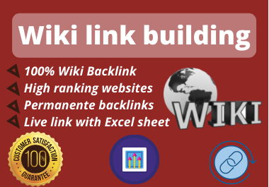 30 Wiki link building through high authority for google top ranking