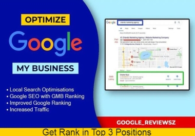 I will Optimize google my business page for gmb ranking and local SEO