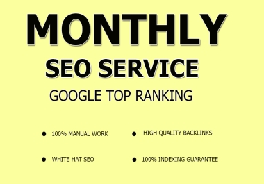 monthly off page SEO service using high authority dofollow Backlinks