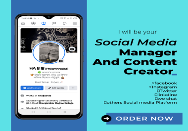 I'll be your social media manager and content creator